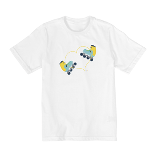 Nome do produtoCamiseta infantil Patins (cadarço coração) 