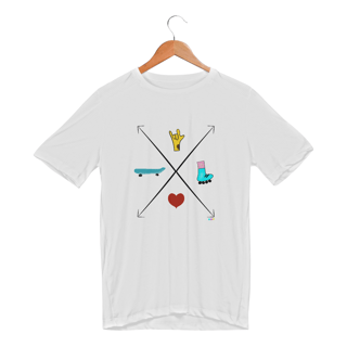Nome do produtoCamiseta esportiva Seta - love skate e patins 