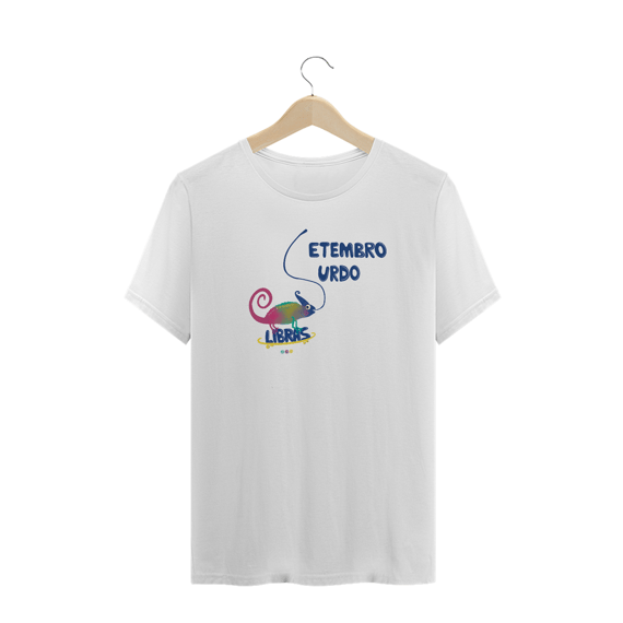 Camiseta plus size Klaus - camaleão surdo - Setembro Surdo 