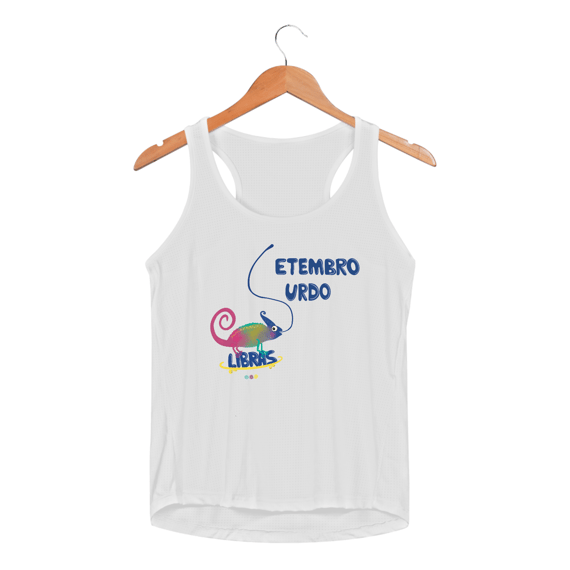 Regata fem esportiva Klaus - camaleão surdo - Setembro Surdo 