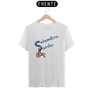 Nome do produtoCamiseta Nico - macaco surdo - Setembro Surdo