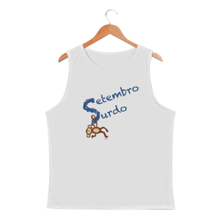 Nome do produtoRegata masc esportiva Nico - macaco surdo - Setembro Surdo 