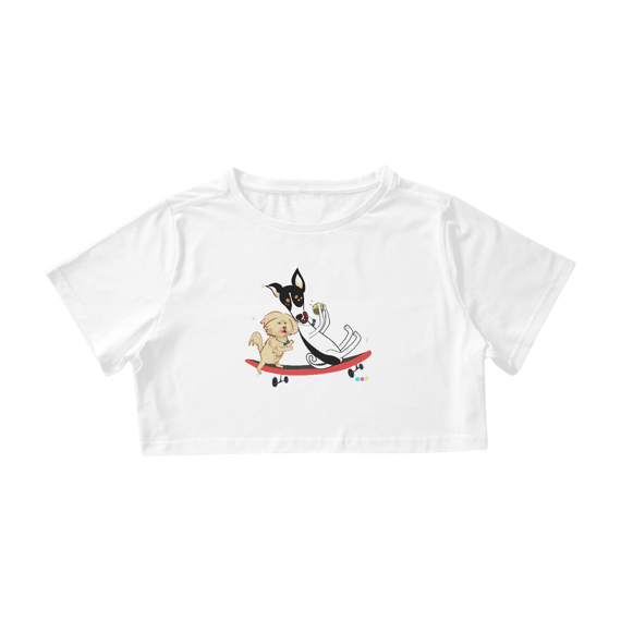 Café e Chico - cachorros no skate