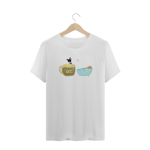 Camiseta plus size Café e Chico - banho e café 