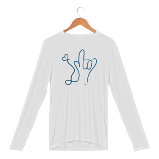 Nome do produtoManga longa esportiva I love (azul) ALS/Libras 