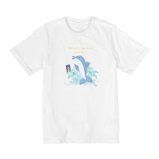 Nome do produtoCamiseta infantil Dodo - golfinho dançante - com frase