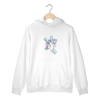 Nome do produtoMoletom canguru I love you ASL/ Libras (aquarela) 