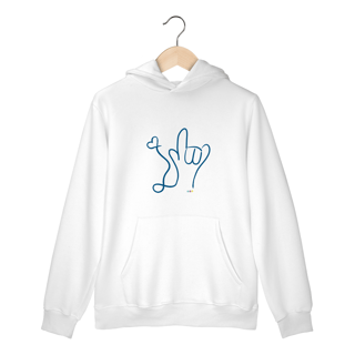 Nome do produtoMoletom canguru I love (azul) ASL/Libras