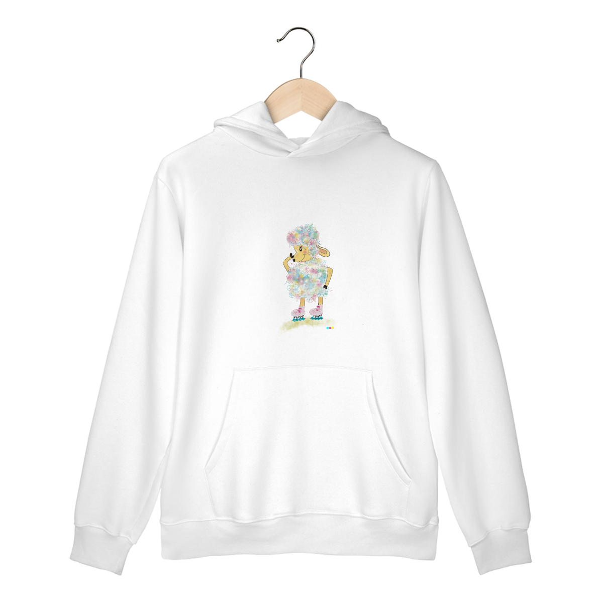 Nome do produto: Moletom canguru Raibow (ovelha colorida) 