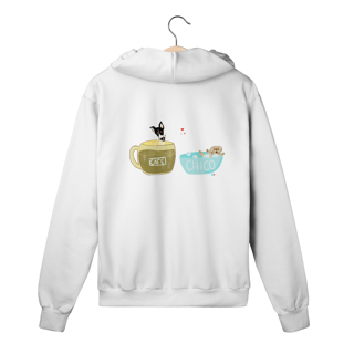 Nome do produtoMoletom c/ zíper Café e Chico - banho e café