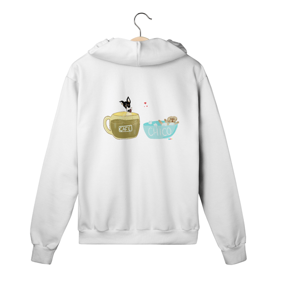 Moletom c/ zíper Café e Chico - banho e café