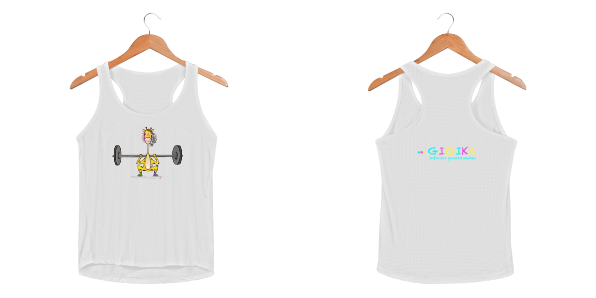 Nome do produto: Regata esportiva Giraloka com barra (fem)