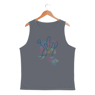 Nome do produtoRegata masc esportiva I love you (aquarela) ASL/ Libras 