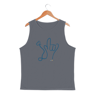 Nome do produtoRegata masc esportiva I love (azul) ALS/Libras