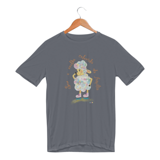 Nome do produtoCamiseta esportiva Raibow - ovelha colorida - com frase 