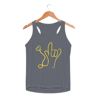 Nome do produtoRegata fem esportiva I love you (amarela) ASL/ Libras 