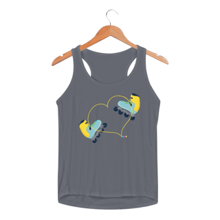 Nome do produtoRegata fem esportiva Patins (cadarço coração)