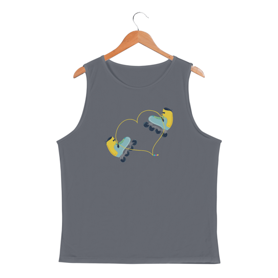 Regata masc esportiva Patins (cadarço coração) 