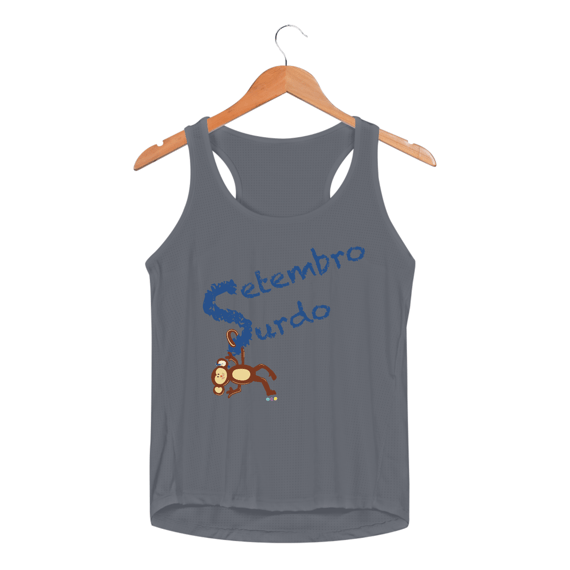 Regata fem esportiva Nico - macaco surdo - Setembro Surdo