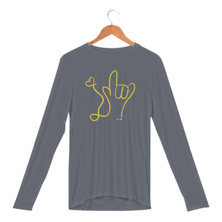 Nome do produtoManga longa esportiva I love you (amarela) ASL/ Libras)