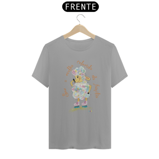 Nome do produtoCamiseta Raibow - ovelha colorida - com frase