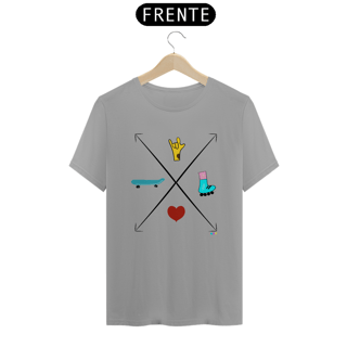 Camiseta Setas - love skate e patins (ASL/ Libras)