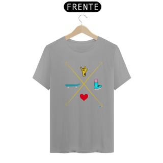 Nome do produtoCamiseta Setas - love skate e patins (ASL/ Libras)