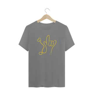 Nome do produtoCamiseta plus size I love (amarelo) ALS/Libras 