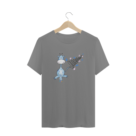 Camiseta plus size Girazul (linhas pretas)
