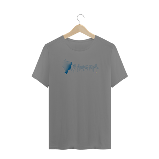 Nome do produtoCamiseta plus size Brasil (mapa e soletração - azul) 