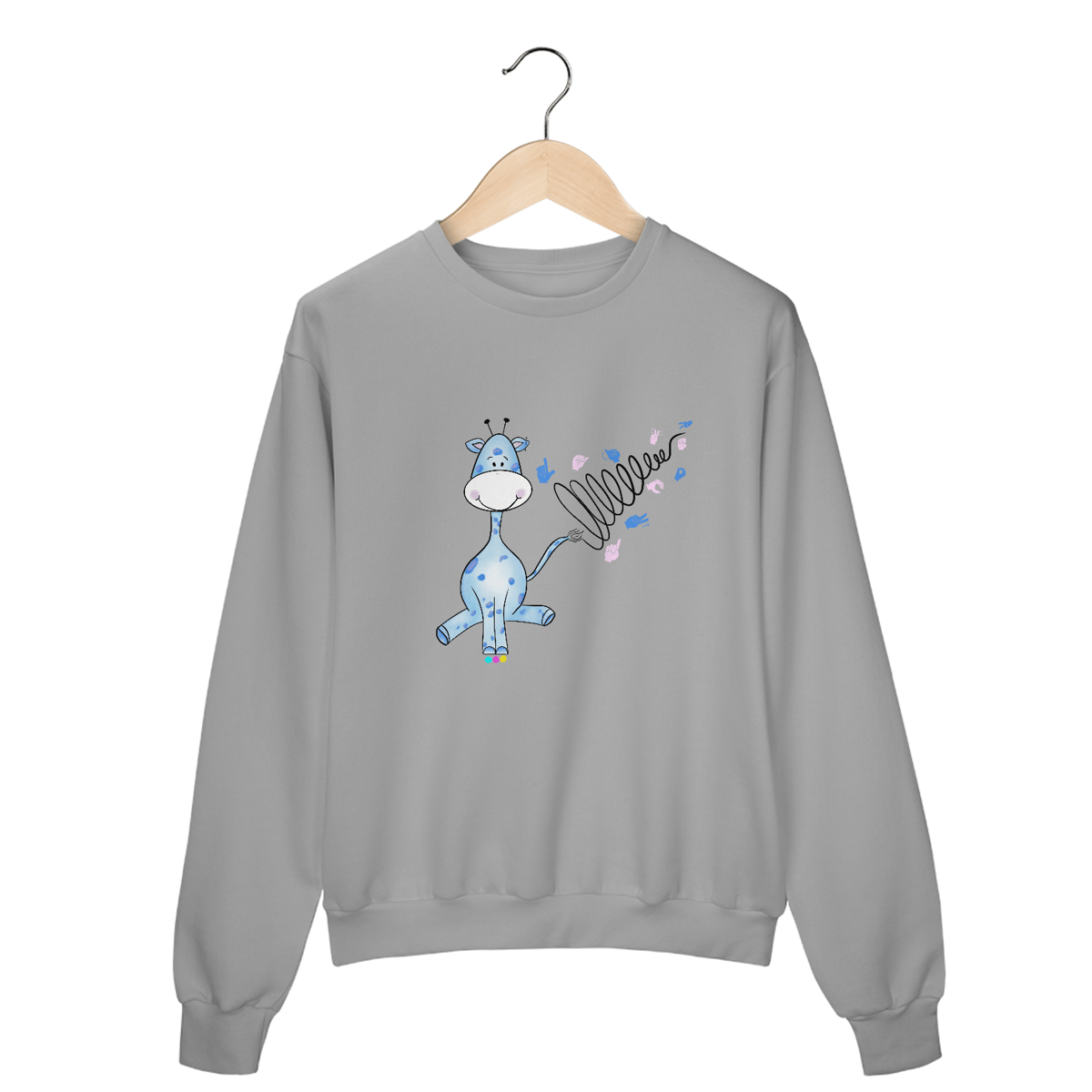 Nome do produto: Moletom fechado Girazul (linhas pretas) 
