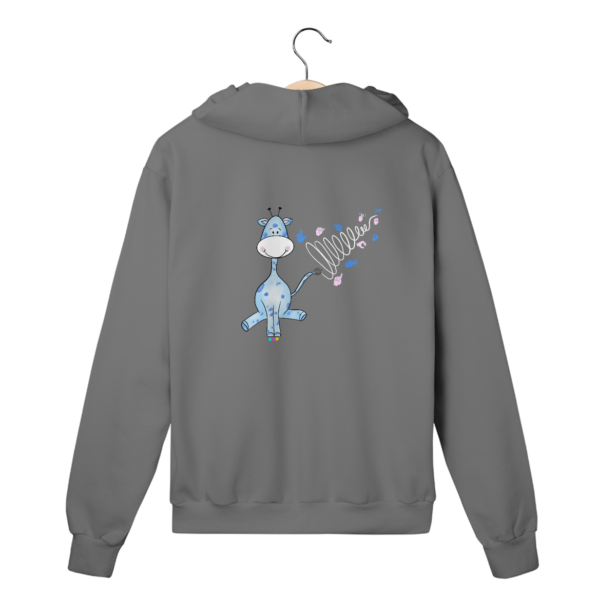 Nome do produto: Moletom c/ zíper Girazul (linha branca)