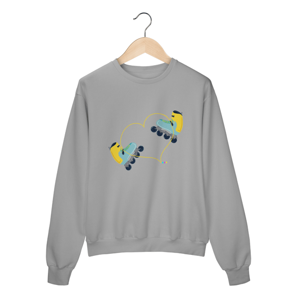 Moletom fechado patins (cadarço coração) 
