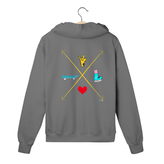 Nome do produtoMoletom fechado setas - love skate e patins (ASL/ Libras)
