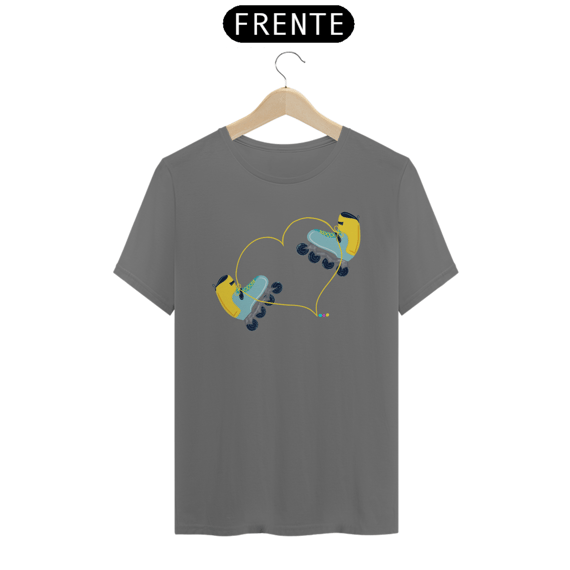 Camiseta estonada Patins (cadarço coração)