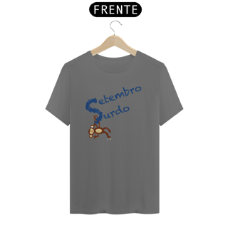 Nome do produtoCamiseta estonada Nico - macaco surdo - Setembro Surdo 