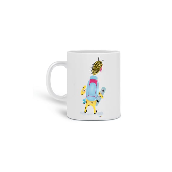 Caneca Giraloka mochileira