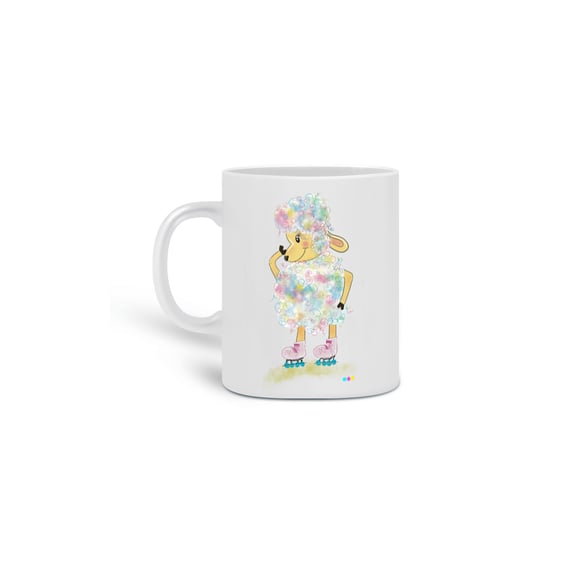 Caneca Raibow - ovelha colorida (sem frase)