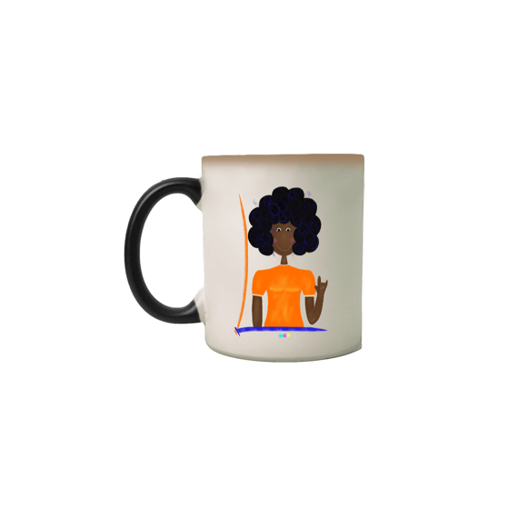 Caneca mágica Sophia (I love you ASL/ Libras) 