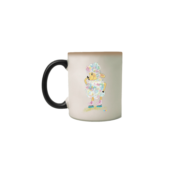 Caneca mágica Raibow - ovelha colorida - sem frase