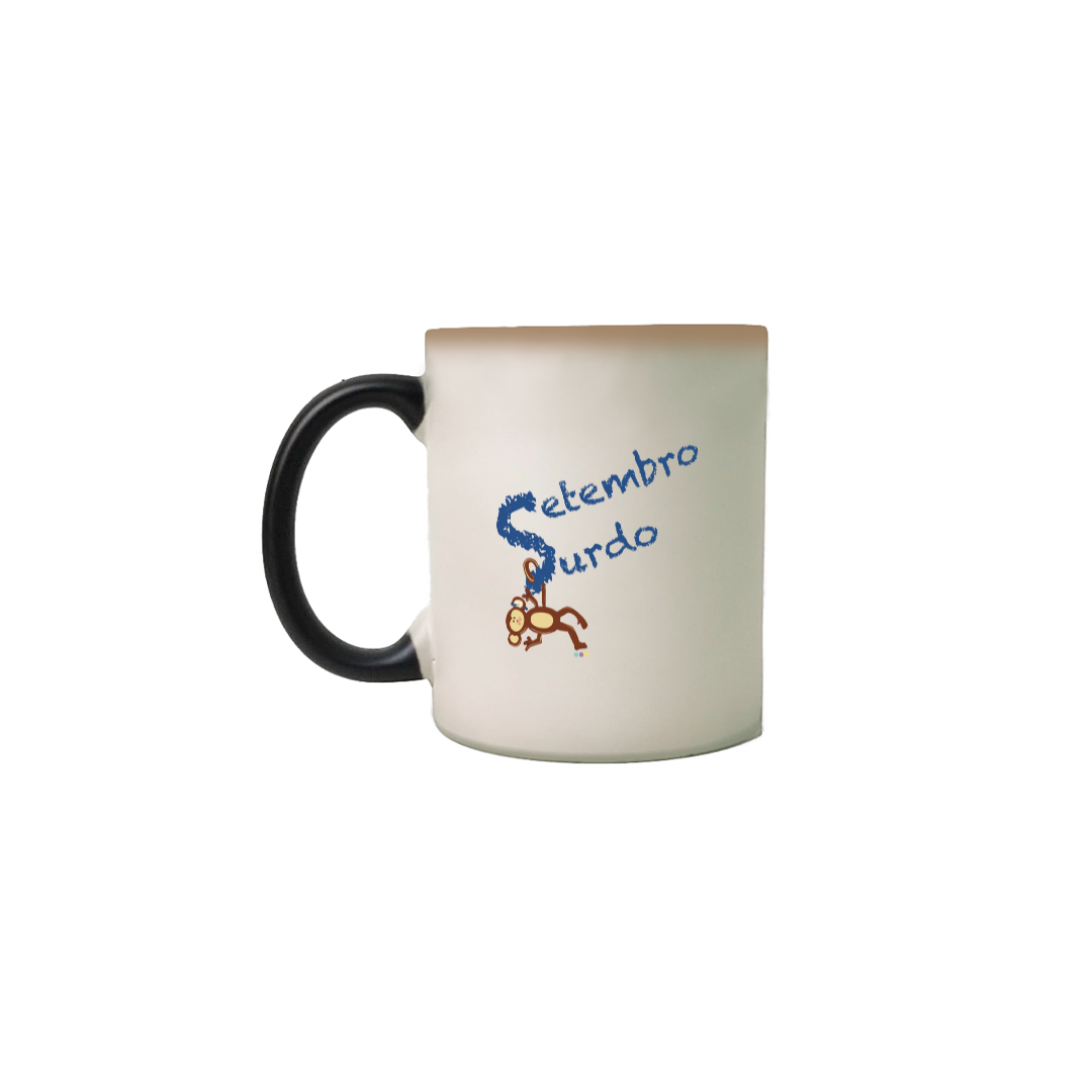 Nome do produto: Caneca mágica Nico - macaco surdo - Setembro Surdo