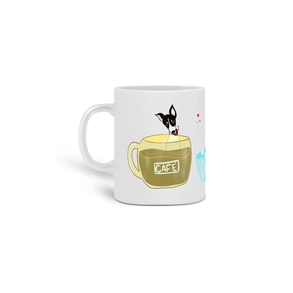 Caneca Café e Chico - banho e café