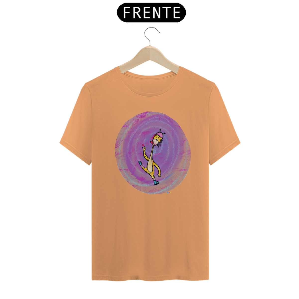 Nome do produto: Camiseta estonada Giraloka (com fundo) 