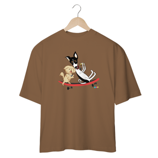 Nome do produtoCafé e Chico - cachorros no skate - sport dry UV