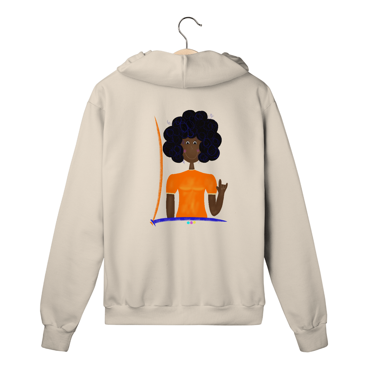 Nome do produto: Moletom c/ zíper Sophia (I love you ASL/ Libras) 