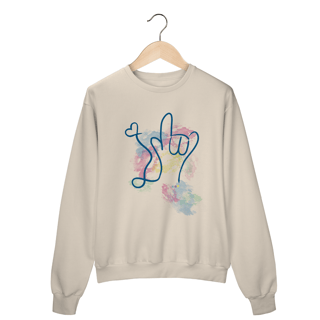 Nome do produtoMoletom fechado I love you (aquarela) ASL/Libras