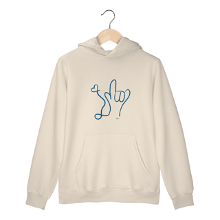 Nome do produtoMoletom canguru I love (azul) ASL/Libras