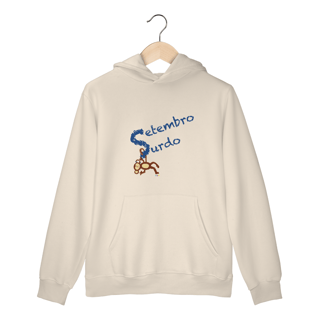 Moletom canguru Nico - macaco surdo - Setembro Surdo