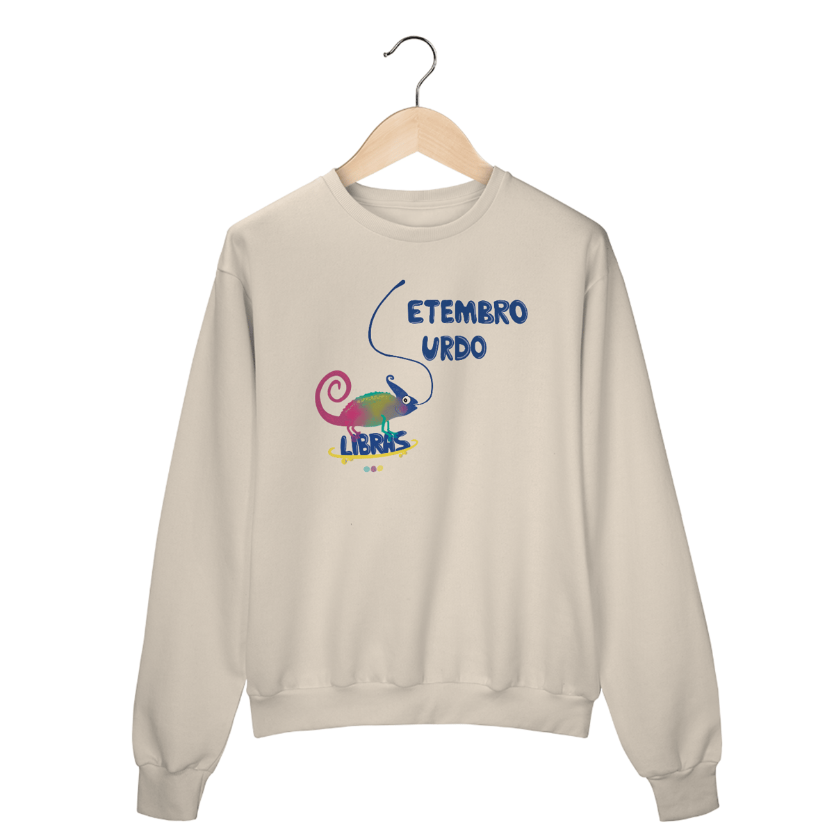 Nome do produto: Moletom fechado Klaus - camaleão surdo - Setembro Surdo