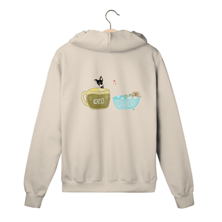 Nome do produtoMoletom c/ zíper Café e Chico - banho e café